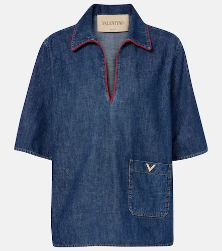 Valentino Garavani VGold denim top - Valentino Garavani - Modalova