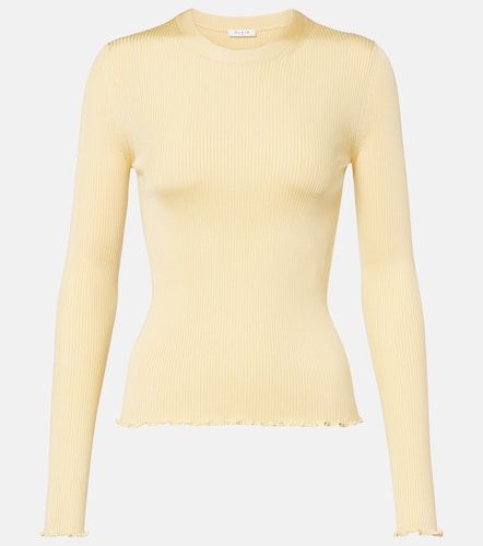 Alaïa Top in misto seta a coste - Alaia - Modalova