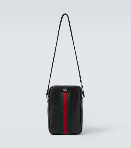 Borsa a spalla Web Trademark Mini in pelle - Gucci - Modalova