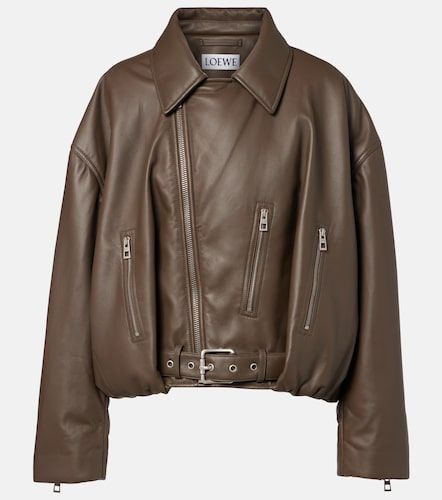 Loewe Cropped-Bikerjacke aus Leder - Loewe - Modalova