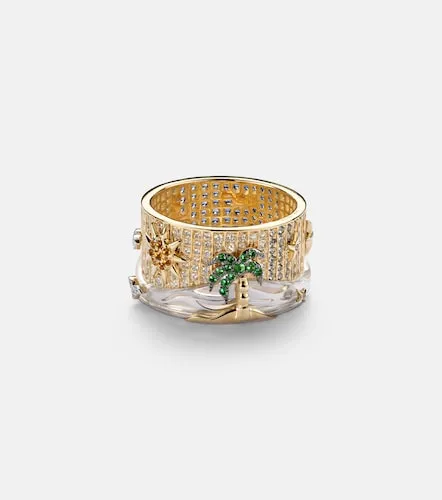 Heures 9kt ring with gemstones - Yvonne Leon - Modalova