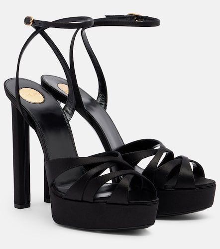 Chandelle crepe satin sandals - Saint Laurent - Modalova