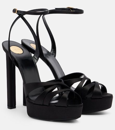 Sandalias con plataforma Chandelle de crepé satén - Saint Laurent - Modalova