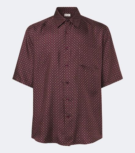 Printed silk twill shirt - Saint Laurent - Modalova
