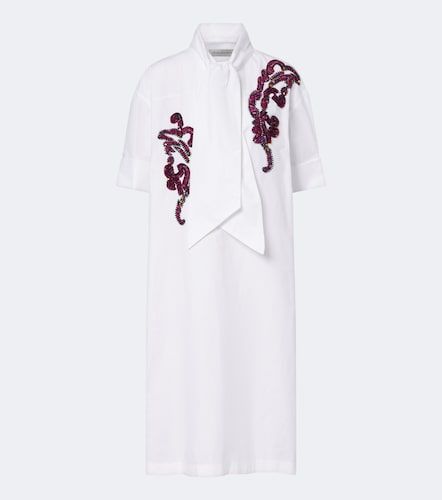 Abito midi in popeline di cotone con perline - Dries Van Noten - Modalova