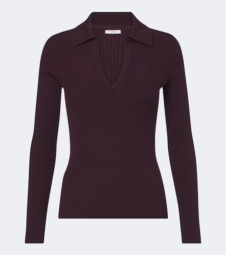 Pullover polo in misto lana a coste - Joseph - Modalova