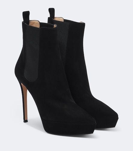 Suede platform ankle boots - Gianvito Rossi - Modalova
