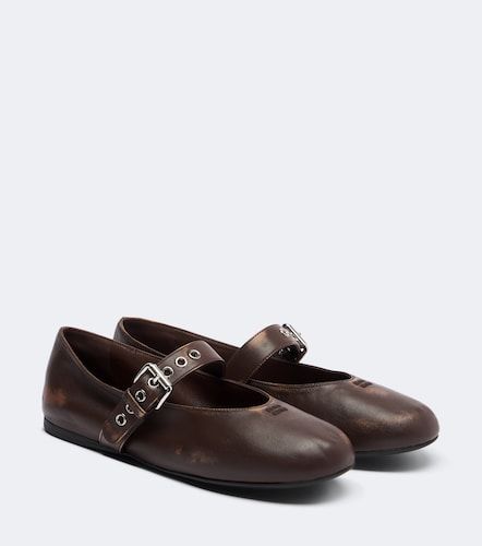Miu Miu Leather Mary Jane flats - Miu Miu - Modalova