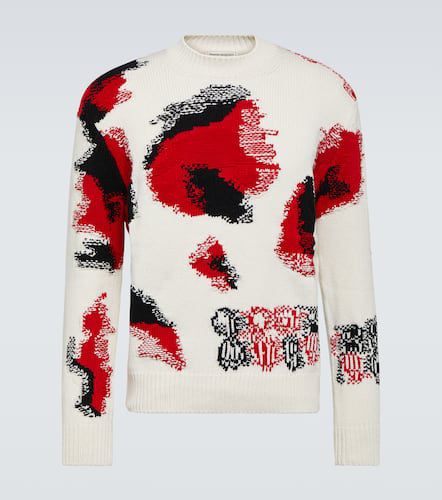 Intarsia wool, cotton and cashmere sweater - Alexander McQueen - Modalova