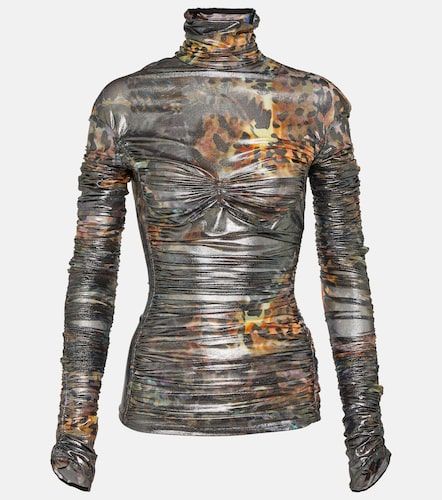 Mugler Top arricciato con stampa - Mugler - Modalova