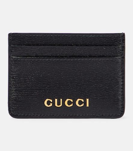 Script leather card holder - Gucci - Modalova