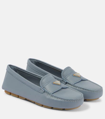 Prada Logo leather moccasins - Prada - Modalova