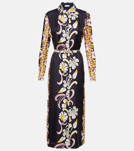 Vestido camisero de sarga de seda - Tory Burch - Modalova