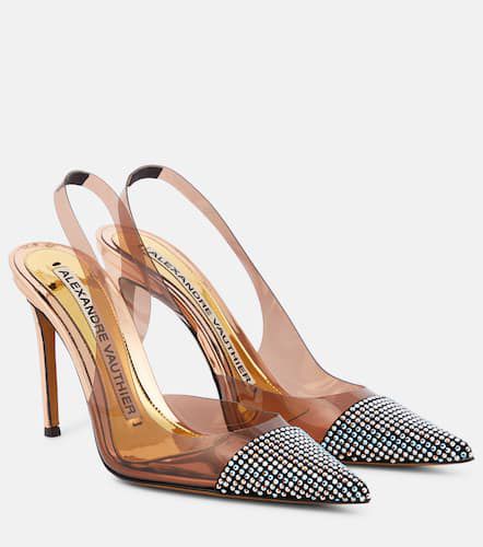 Crystal-embellished PVC slingback pumps - Alexandre Vauthier - Modalova