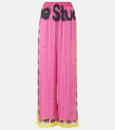 Printed logo palazzo pants - Acne Studios - Modalova