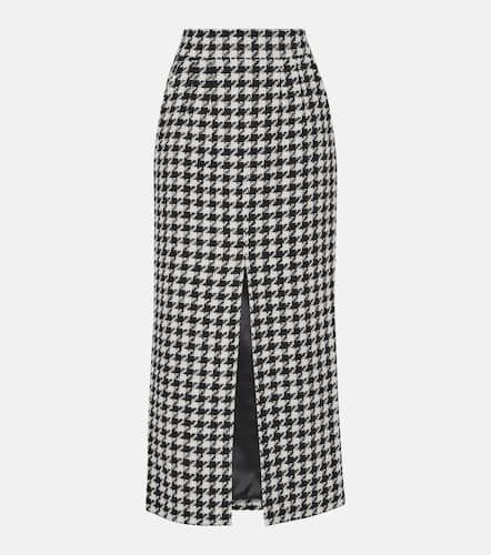 Houndstooth wool and cotton midi skirt - Dolce&Gabbana - Modalova