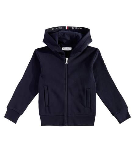 Logo cotton zip-up hoodie - Moncler Enfant - Modalova