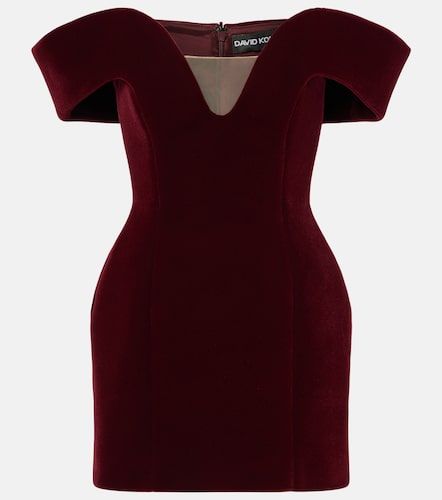 Off-Shoulder-Minikleid aus Samt - David Koma - Modalova