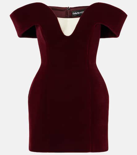 Off-shoulder velvet minidress - David Koma - Modalova