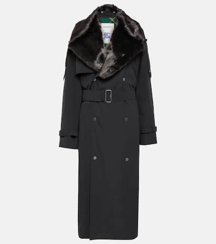 Kennington faux fur-trimmed trench coat - Burberry - Modalova