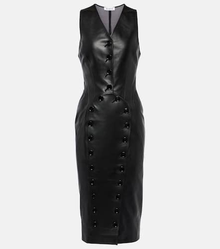 AlaÃ¯a Leather midi dress - Alaia - Modalova