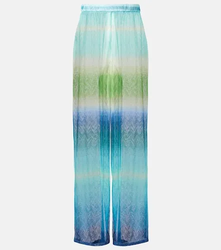 Weite Hose Zigzag aus Häkelstrick - Missoni - Modalova