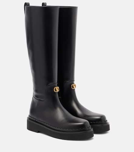 VLogo leather knee-high boots - Valentino Garavani - Modalova