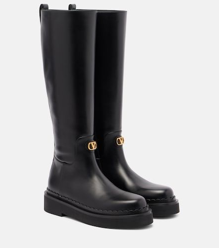 VLogo leather knee-high boots - Valentino Garavani - Modalova