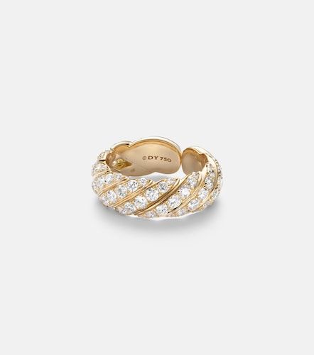 Sculpted Cable FlexÂ® 18kt ring with diamonds - David Yurman - Modalova