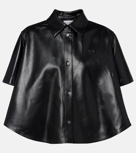 Camisa bowling de piel con anagrama - Loewe - Modalova