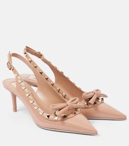 Rockstud 60 patent leather slingback pumps - Valentino Garavani - Modalova