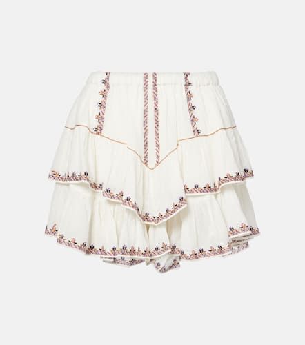 Jocadia ruffled embroidered cotton shorts - Marant Etoile - Modalova