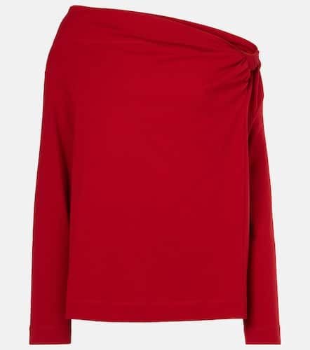 Gathered cotton jersey top - Dries Van Noten - Modalova