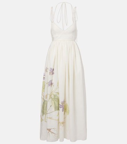 Erdem Vestido largo de lino floral - Erdem - Modalova