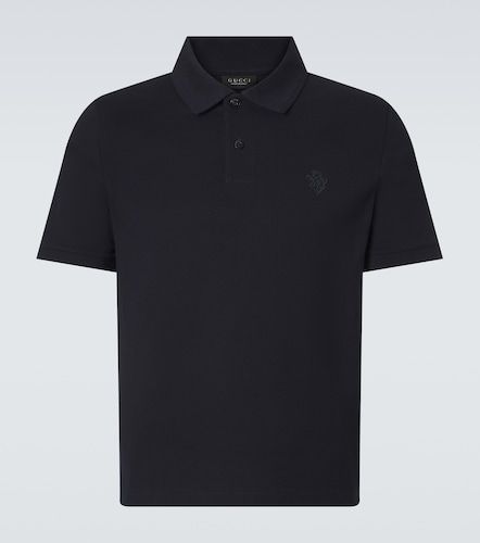 Polo de piqué de algodón con logo - Gucci - Modalova
