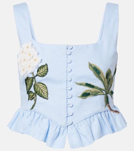 X Andrea Wild crop top Eslabón de lino - Agua by Agua Bendita - Modalova