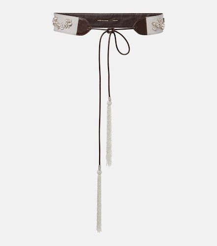 Cintura in cotone con pelle - Dries Van Noten - Modalova