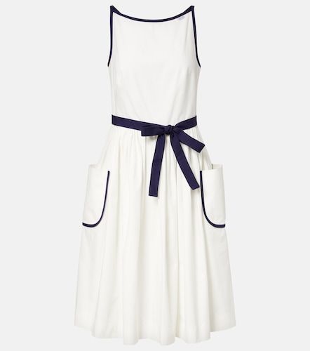 Prada Abito midi in cotone e lino - Prada - Modalova