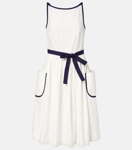 Prada Cotton and linen midi dress - Prada - Modalova