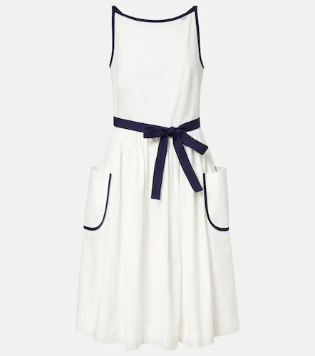 Midikleid aus Baumwolle und Leinen - Prada - Modalova
