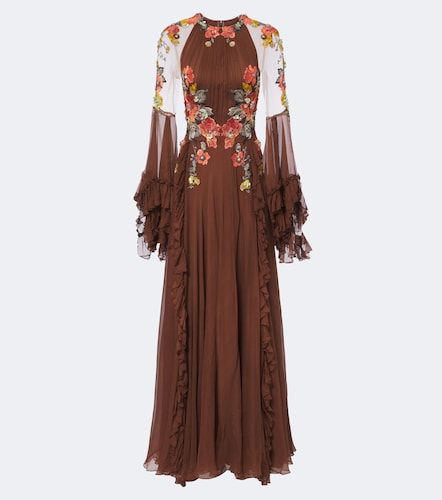 Bestickte Robe aus Seide - Costarellos - Modalova