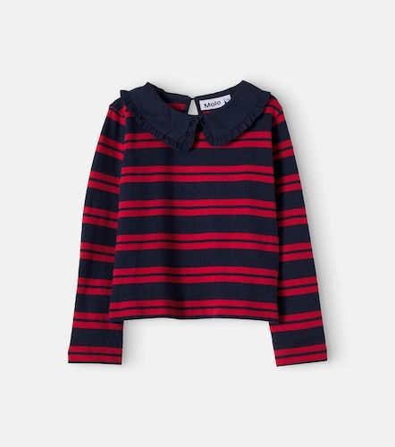 Camiseta Rama de jersey de algodón a rayas - Molo - Modalova