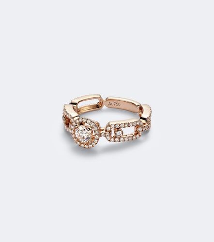 Anillo Move Link Small de oro rosa de 18 ct con diamantes - Messika - Modalova