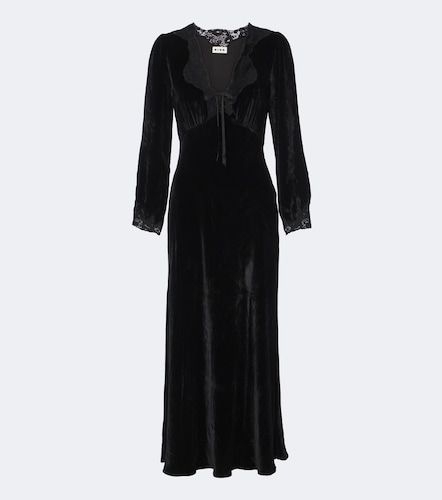 Midikleid Larah aus Samt mit Spitze - Rixo - Modalova