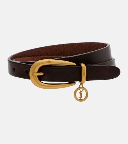 Cassandre leather belt - Saint Laurent - Modalova