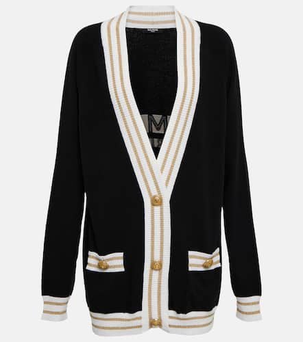 Oversized wool and cashmere-blend cardigan - Balmain - Modalova