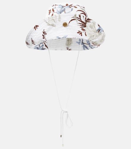 Erdem Floral linen-blend bucket hat - Erdem - Modalova