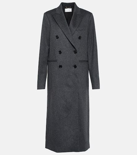 MÃ©lange double-breasted wool coat - Victoria Beckham - Modalova