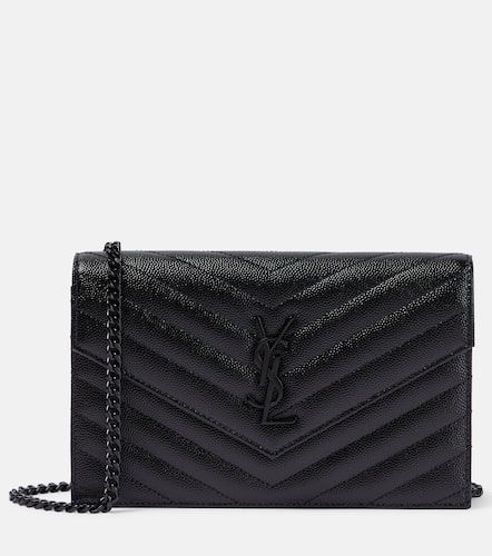 Cassandre matelassÃ© envelope leather wallet on chain - Saint Laurent - Modalova