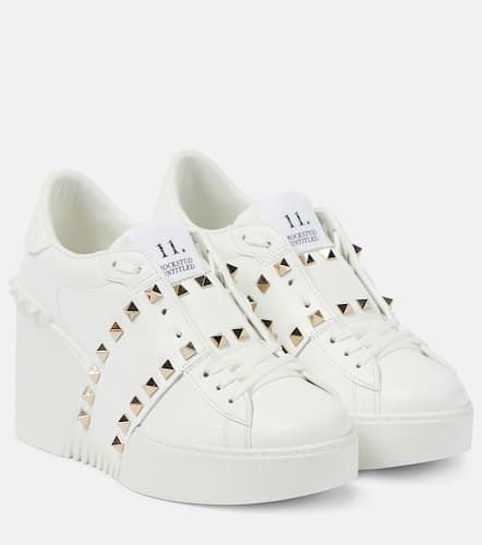 Open Disco leather wedge sneakers - Valentino Garavani - Modalova